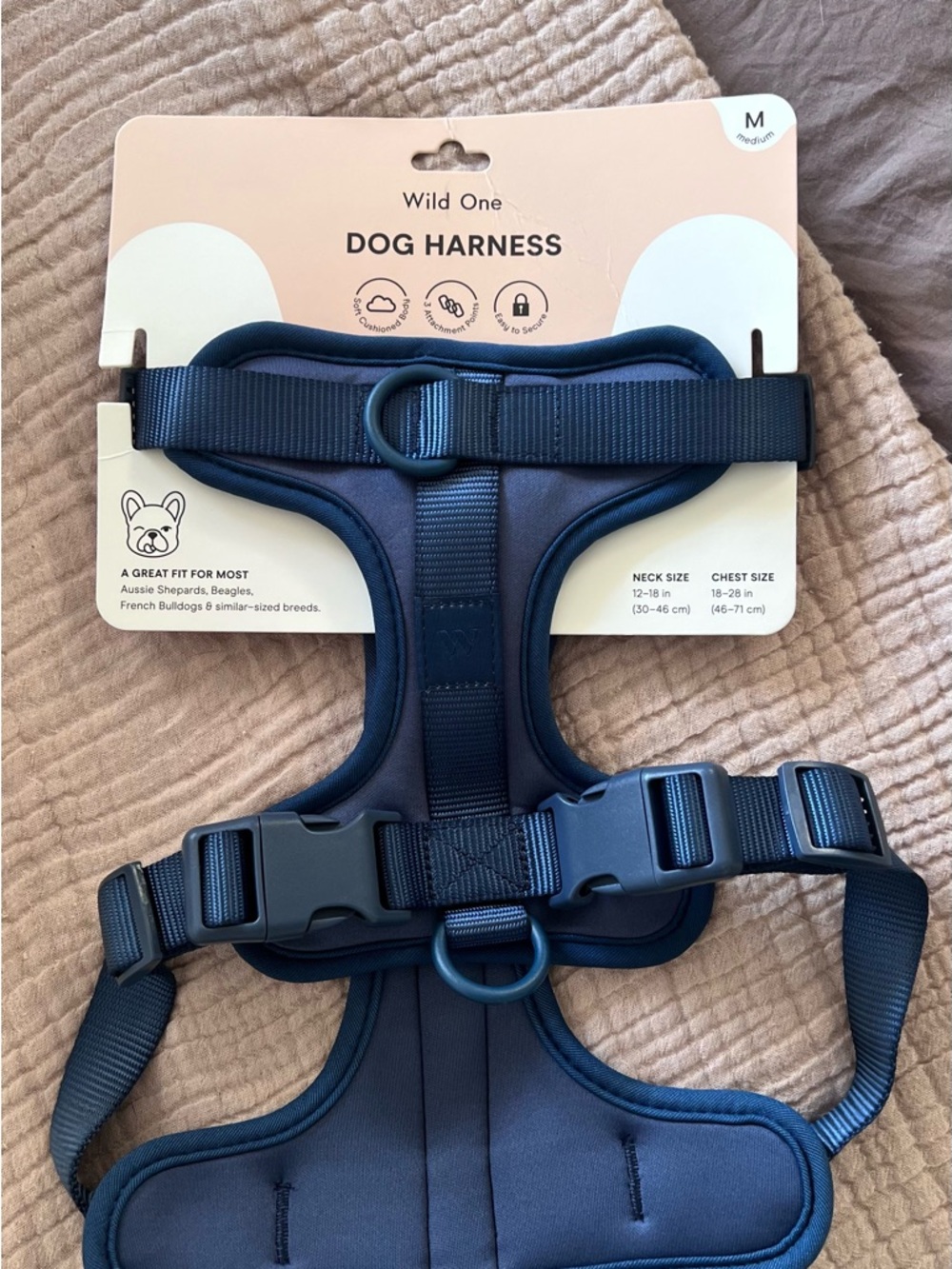 Wild One Navy Dog Harness - Medium